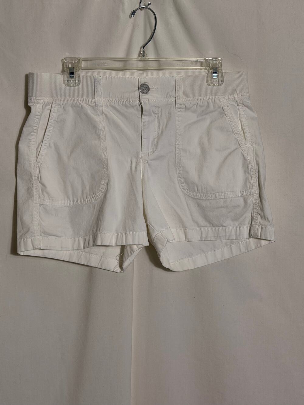 Sonoma White Utility Shorts Size 6 Cotton Stretch Pull On